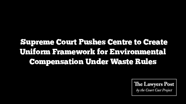  Supreme Court Pushes Centre to Create Uniform Framework for Environmental Compensation Under Waste Rules